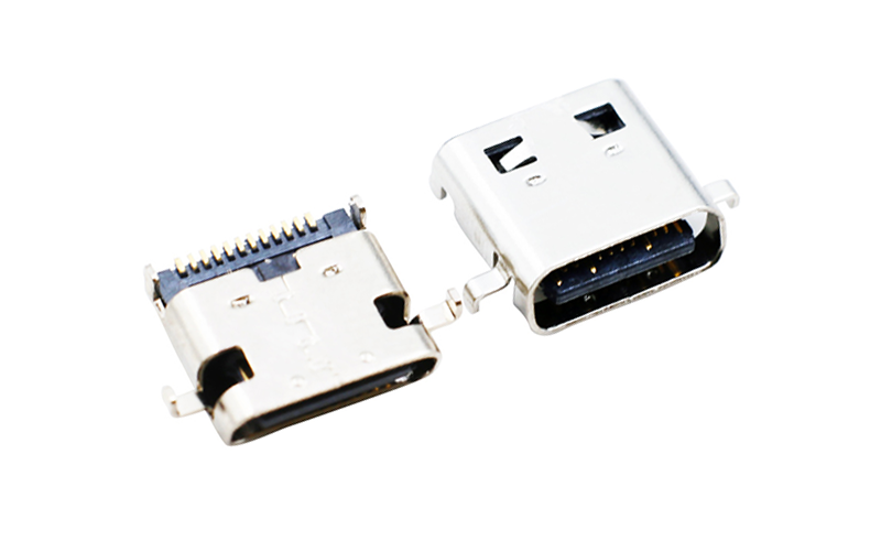 104013962-TYPE C 双排SMT 24pin 沉板1.5H斜口 CL0.17