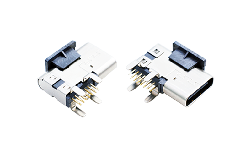 104323302-USB TYPE C 3.1 14PIN 侧插 外壳折弯脚6.0mm图纸