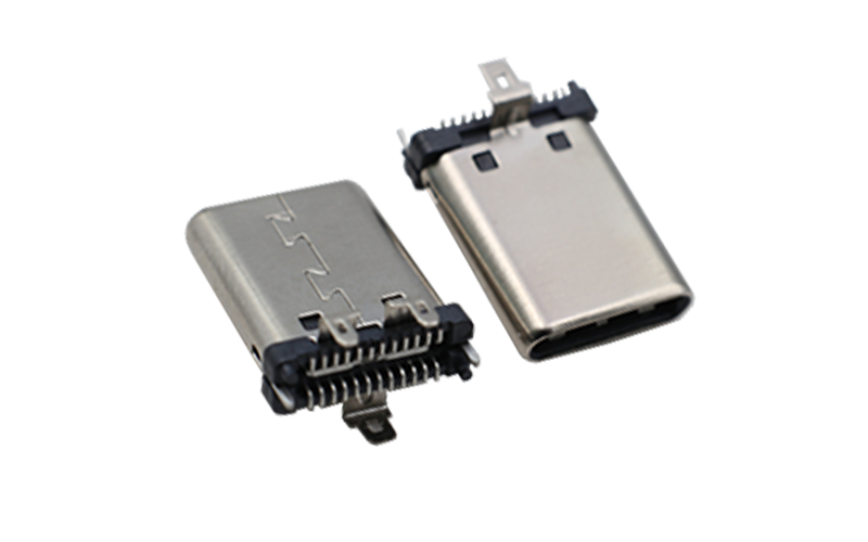 104012782-TYPE CM 24PIN立式SMT 外壳三脚插板