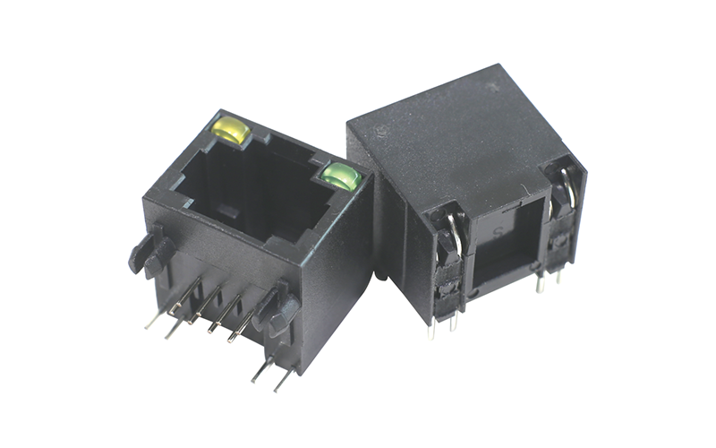 109530261-RJ45 8P8C 全塑带灯