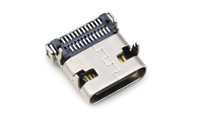 104014602-TYPE-C 24P U4大电流快充母座 板上全贴TYPE卡座 USB贴片连接器