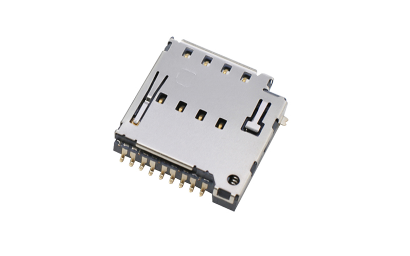 102322102-MICRO SIM卡座 8P H3.65垫高连接器 电脑卡槽