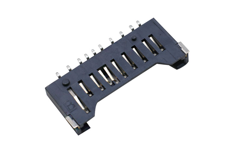 402013402-D SD全塑黑胶简易卡座带焊脚