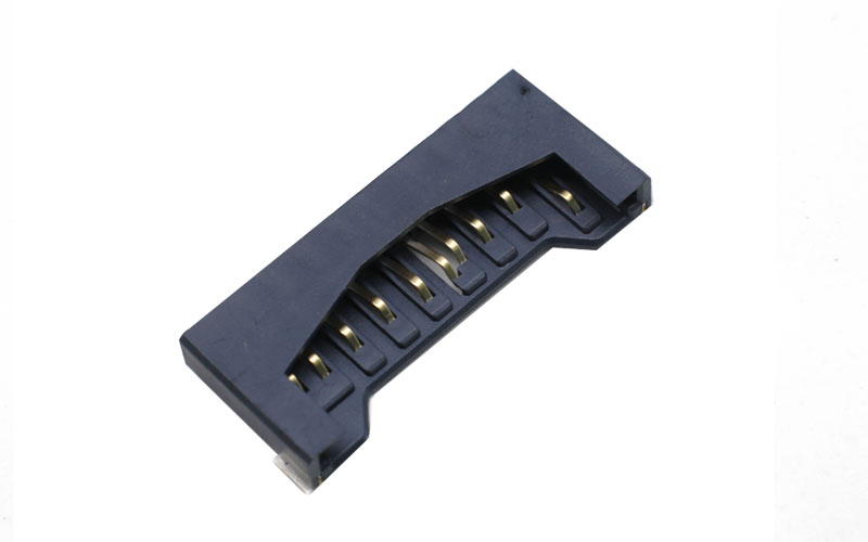 402013402-D SD全塑黑胶简易卡座带焊脚