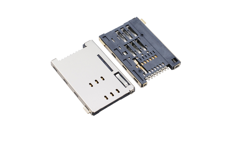 102031022-SIM PUSH自弹式卡座 6+2P H2.2卡槽 102031022-SIM PUSH自弹式卡座 6+2P H2.2卡槽