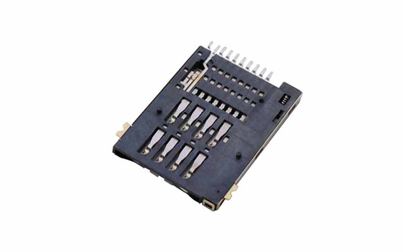 102012902-SIM PUSH卡座 8+2P H1.8笔记本卡槽