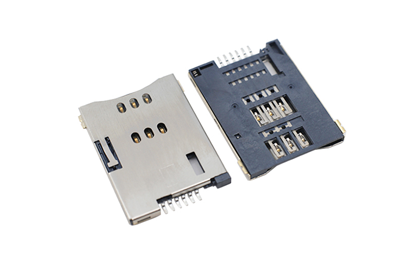 102152772-SIM PUSH卡座 H1.8 6PIN 笔记本电脑卡槽