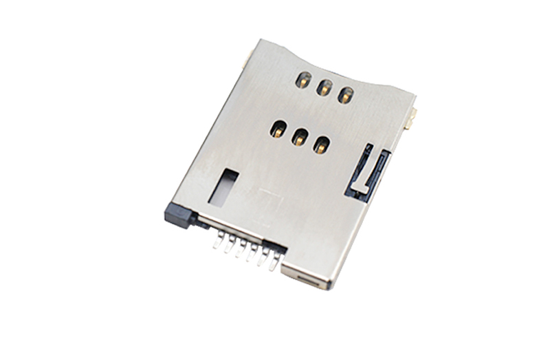102152772-SIM PUSH卡座 H1.8 6PIN 笔记本电脑卡槽