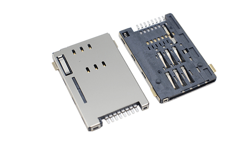 102013062-SIM PUSH卡座 H2.2有柱 笔记本卡槽