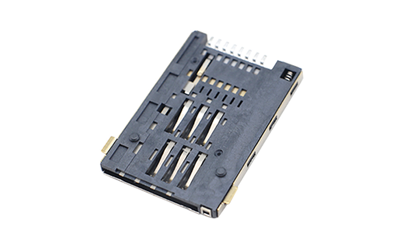 102013062-SIM PUSH卡座 H2.2有柱 笔记本卡槽