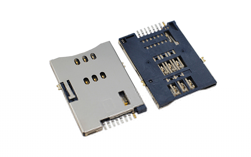 102011232-SIM push卡座 H1.8(8.65间距)手机电脑卡槽