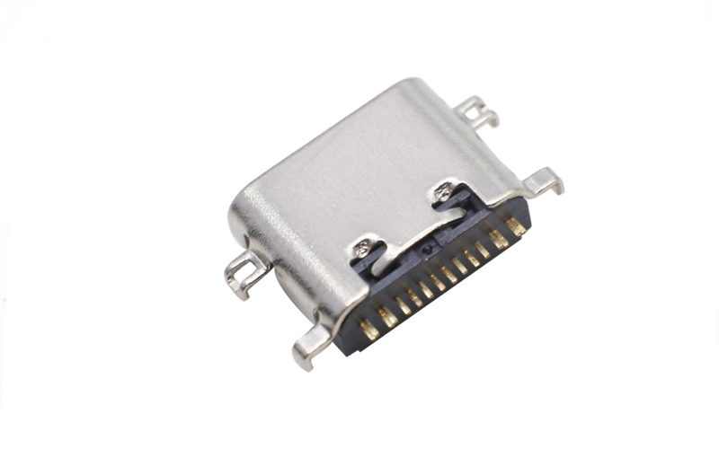 104315142?—TYPE C单排母座16Pin 大电流快充数据插座 USB连接器