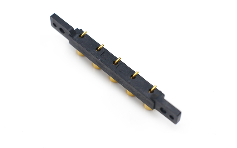 东莞优质pogopin连接器厂家 折弯弹簧顶针连接器 磁吸式探针针座