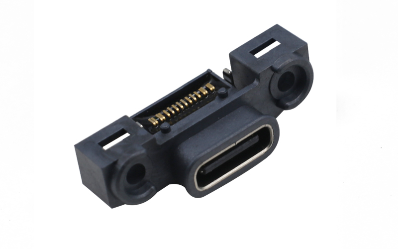 104364501-防水TYPE C16P smt贴片插头 USB type-c接口母座 连接器厂家直售