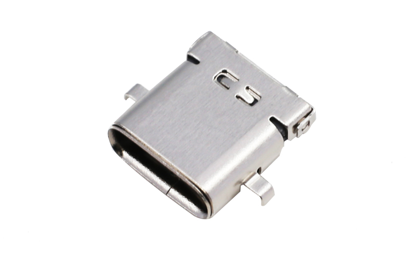 104012602-USB3.1 TYPE-C24p母头沉板双壳SMT+DIP 前插后贴