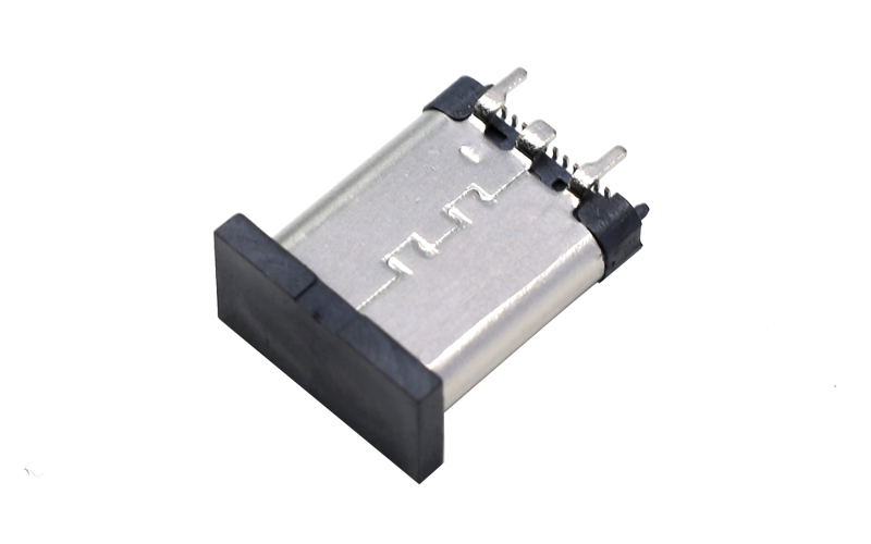 104010762-TYPE C 立式24PIN母座连接器 180° SMT带柱