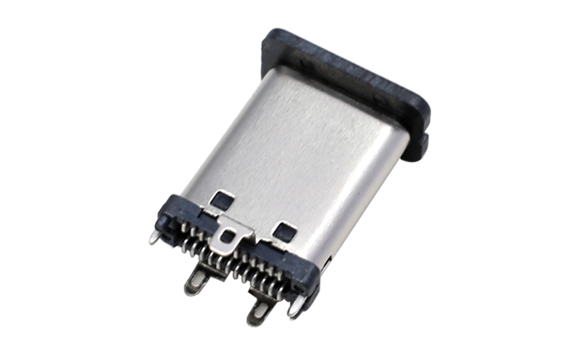 104012132-TYPE C 24PIN立式母座 智能穿戴母头