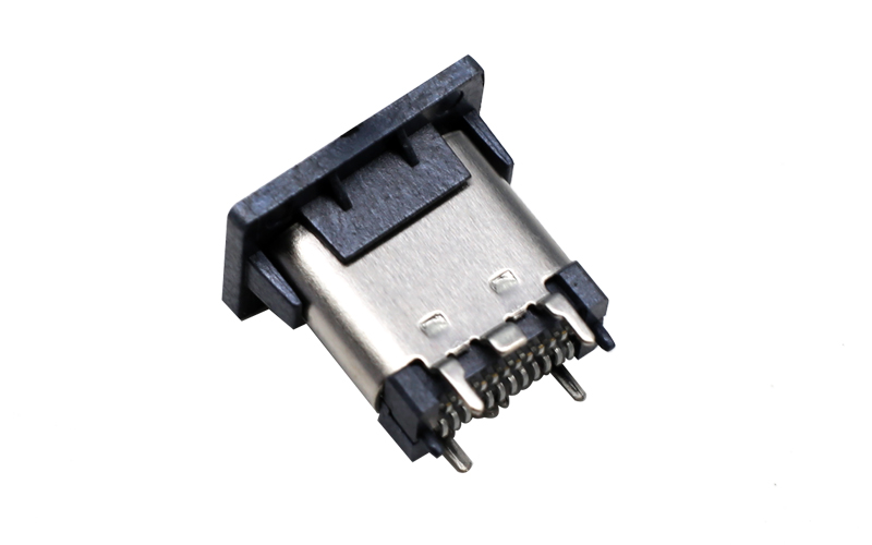 104012632-USB TPYE-C 24P立式母座连接器 定位器母头