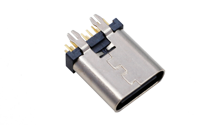 104013661-USB3.1 TYPE C 14P直立式 母座连接器DIP脚