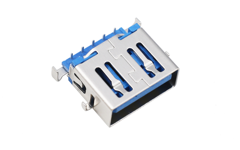 102623682-USB3.0反沉母座 板上1.36平口四脚连接器
