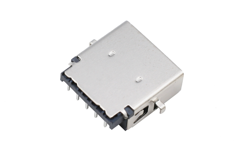 104012932-USB3.0反沉2.56母座 平板A口连接器 黑色胶芯