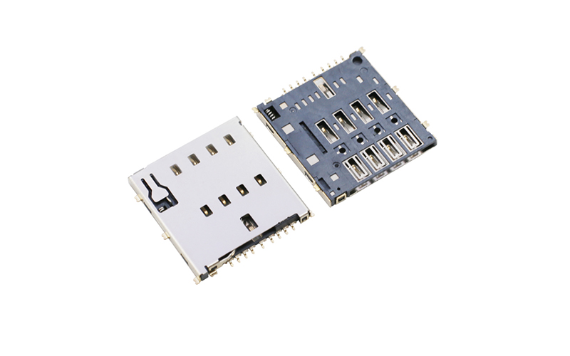 102312072-MICRO SIM卡座 自弹式sim连接器 1.56H 8pin