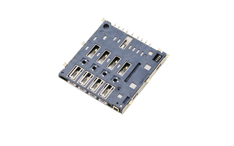 102312072-MICRO SIM卡座 自弹式sim连接器 1.56H 8pin