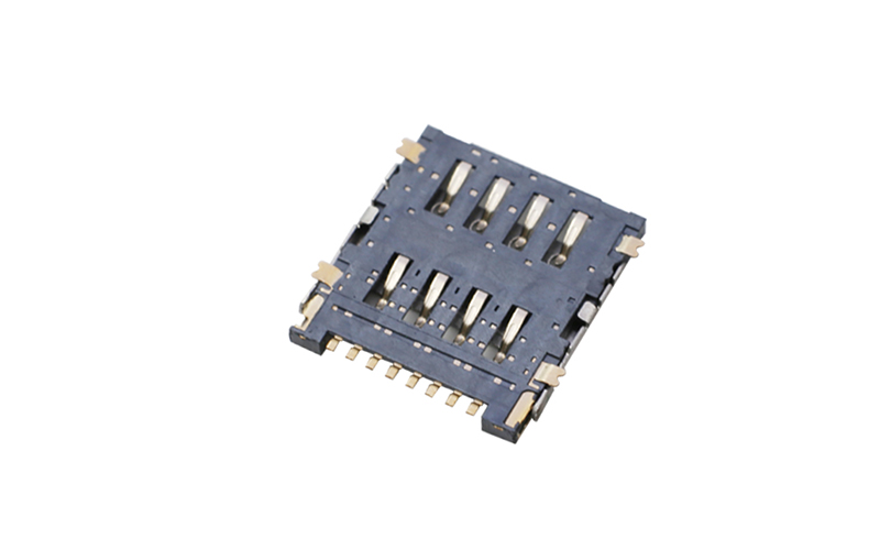 102313382-MICRO SIM掀盖式卡座 1.5H 8PIN翻盖连接器