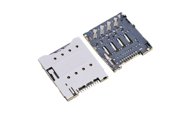 102332212-Micro SIM push 8P H1.28卡座 手机电脑卡槽