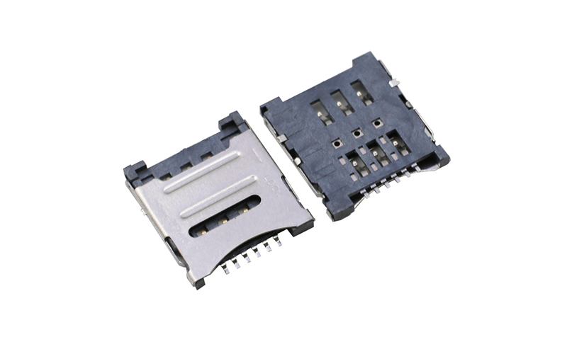 402013062-MICRO SIM 6P 1.8掀盖卡座 手机电脑卡槽
