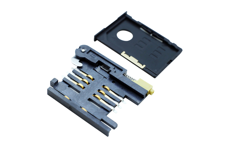 102154002-SIM卡座 6P 3.0H带卡托