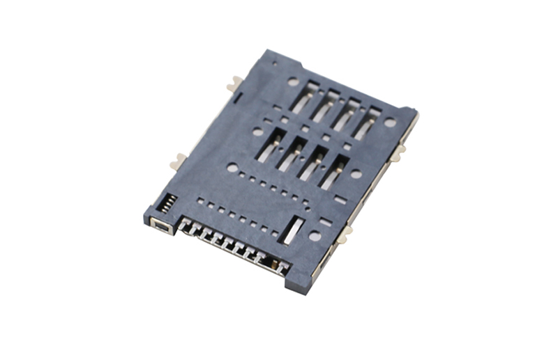 402011492-SIM CARD PUSH 8+1PIN 1.9H(无柱)