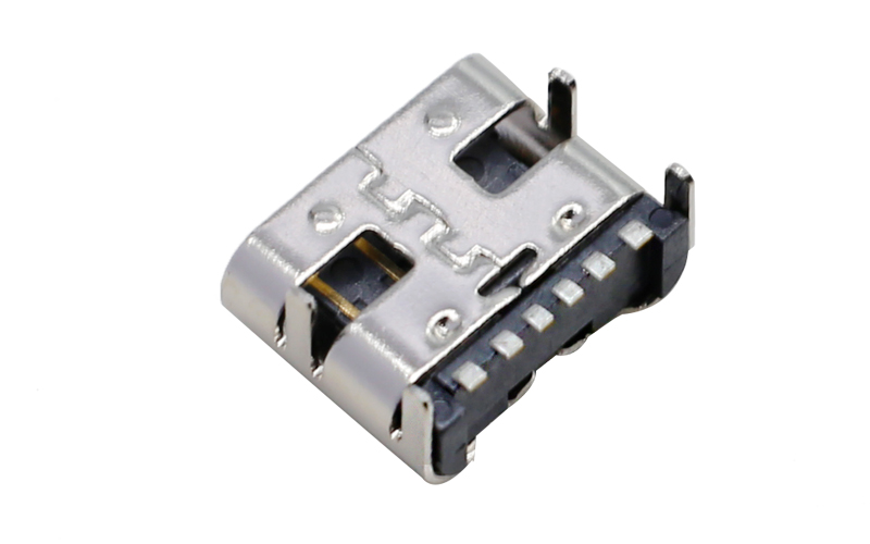 104012702-A usb TYPE-C 单排6P板上SMT L=6.8