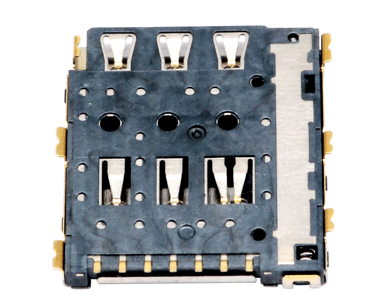 1.24nano SIM pushpush 卡卡座卡槽SIM卡插槽MS011 SIM卡槽卡槽供应商