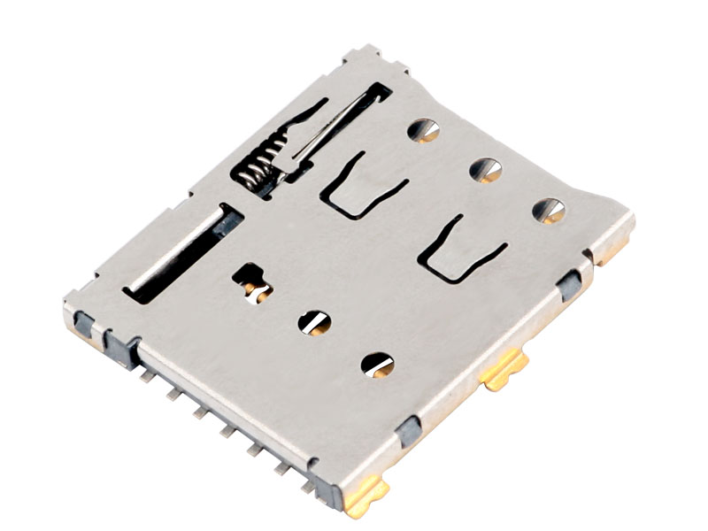 1.24nano SIM pushpush 卡卡座卡槽SIM卡插槽MS011 SIM卡槽卡槽供应商