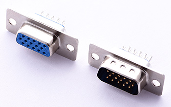 101410121-HDB 15公/ 母 铆合d-sub连接器